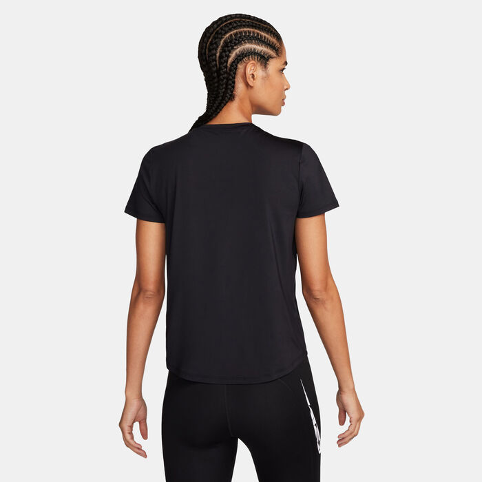 Nike Women's One Swoosh Dri-FIT Running Top Black Nike Women's One Swoosh Dri-FIT Running Top Black image number 1