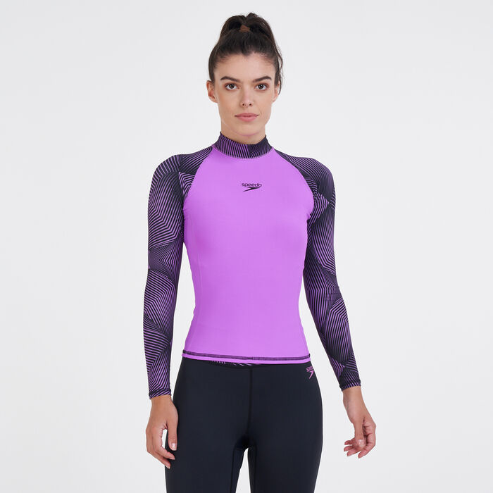Speedo Women's Pulse Rashguard Purple Speedo Women's Pulse Rashguard Purple image number 0