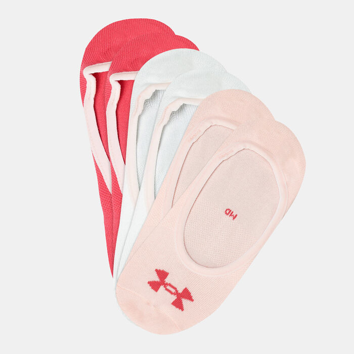 Under Armour UA Essential LOLO Liner Socks (3 Pack) Pink image number 0
