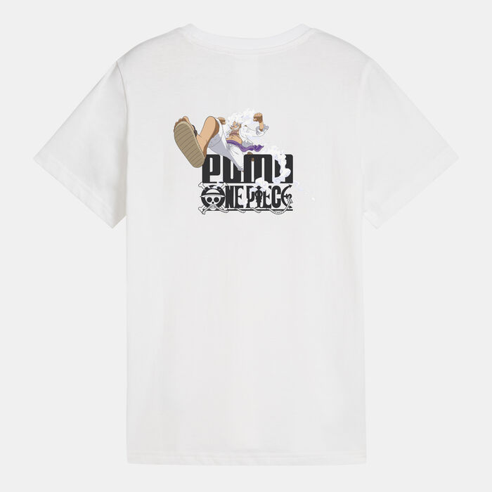 PUMA Kids' x One Piece Graphic T-Shirt White PUMA Kids' x One Piece Graphic T-Shirt White image number 1
