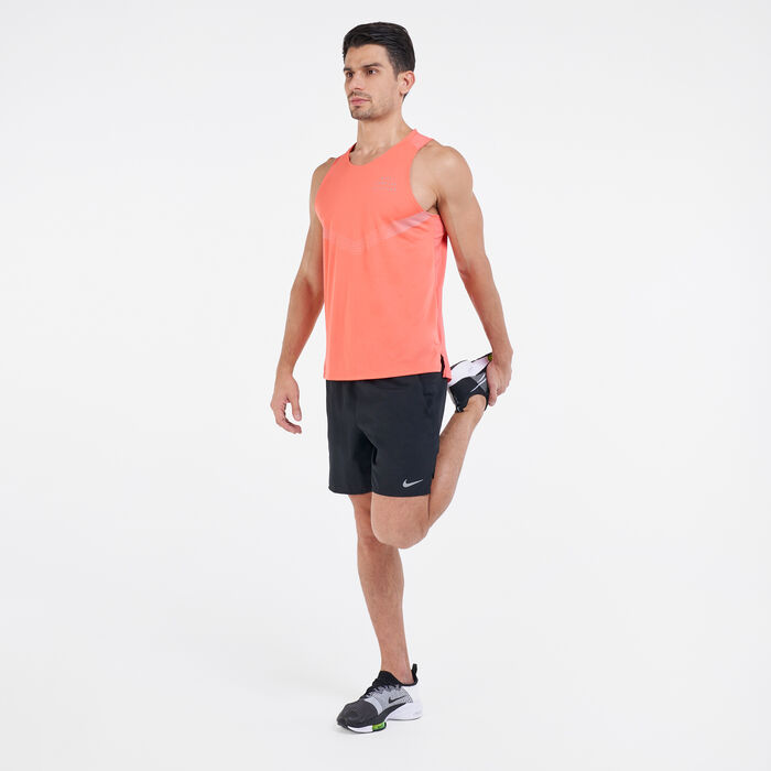 Nike Men's Dri-FIT 365 Run Division Running Tank Top Orange image number 2
