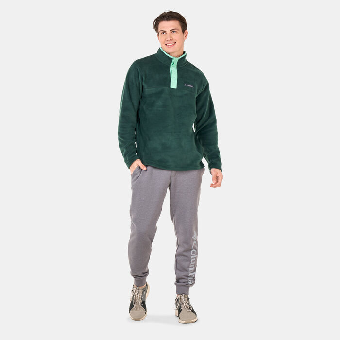 Columbia Men's Steens Mountain™ Half Snap Fleece Sweatshirt Green Columbia Men's Steens Mountain™ Half Snap Fleece Sweatshirt Green image number 2