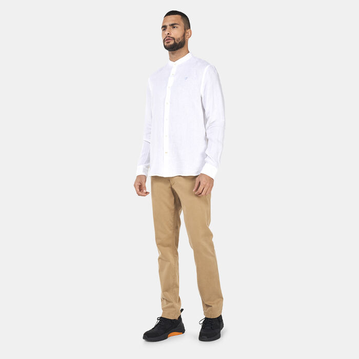 Timberland Men's Mill River Linen Shirt White image number 2