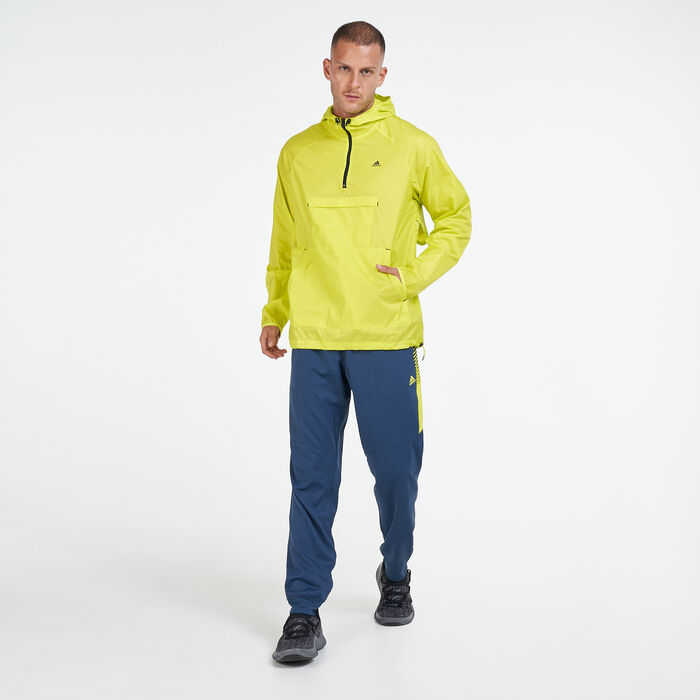 adidas Men's Designed 2 Move Activated Tech AEROREADY Jacket yellow adidas Men's Designed 2 Move Activated Tech AEROREADY Jacket yellow image number 2