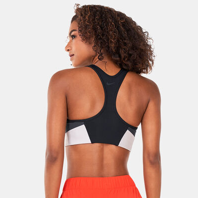 Nike Women's Dri-FIT Swoosh Logo Sports Bra Grey