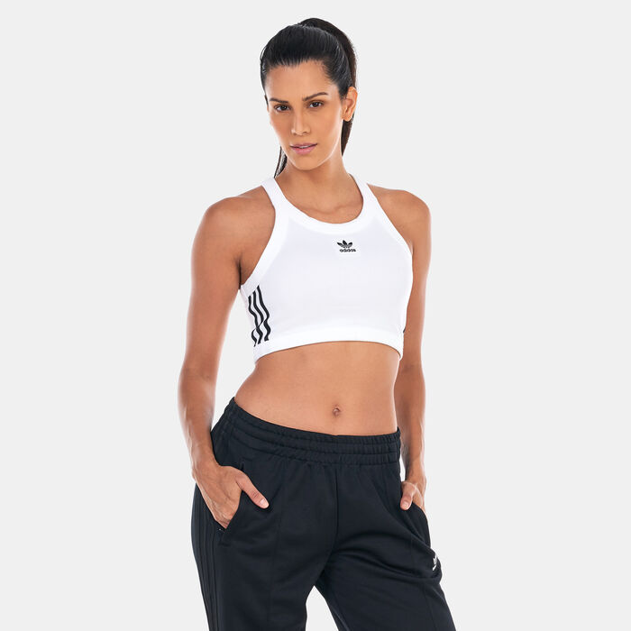 adidas Originals Women's Adicolor Classics 3-Stripes Short Tank Top White adidas Originals Women's Adicolor Classics 3-Stripes Short Tank Top White image number 0