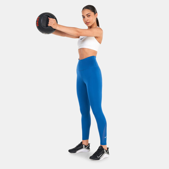 Nike Women's One High-Waisted Leggings Blue Nike Women's One High-Waisted Leggings Blue image number 2