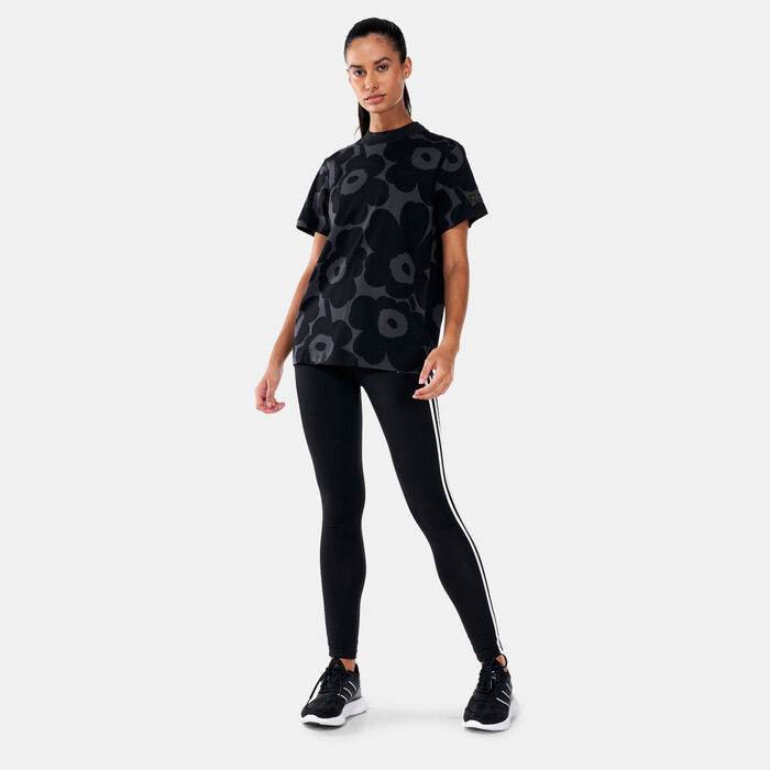 adidas Originals Women's Marimekko Allover Print T-Shirt Black image number 2