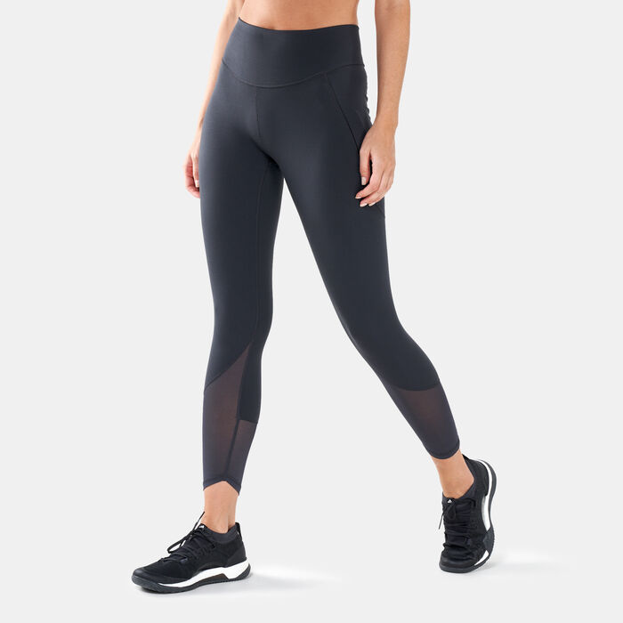adidas Women's Yoga Power Mesh 7/8 Leggings Black adidas Women's Yoga Power Mesh 7/8 Leggings Black image number 0