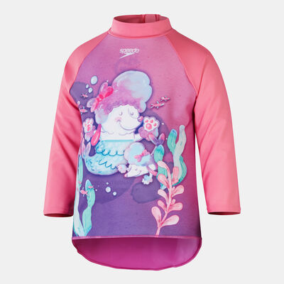 Speedo Kids' Digital Long Sleeve Swimming Rashguard Pink