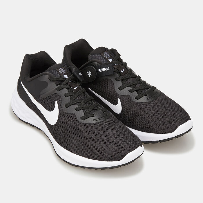Nike Men's Revolution 6 FlyEase Easy On/Off Road Running Shoe Black image number 1