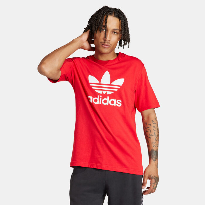adidas Originals Men's Adicolor Trefoil T-Shirt Red adidas Originals Men's Adicolor Trefoil T-Shirt Red image number 0