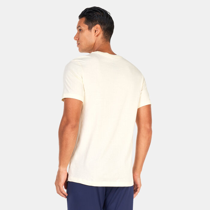 Nike Men's Paris Saint-Germain Crest Soccer T-Shirt Ivory Nike Men's Paris Saint-Germain Crest Soccer T-Shirt Ivory image number 1