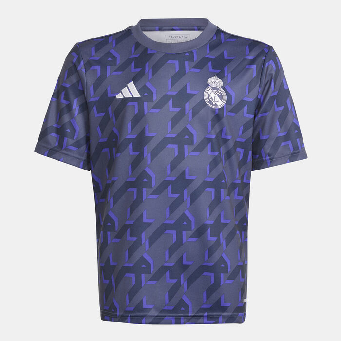 adidas Kids' Real Madrid Pre-Match Football Jersey Multi adidas Kids' Real Madrid Pre-Match Football Jersey Multi image number 0