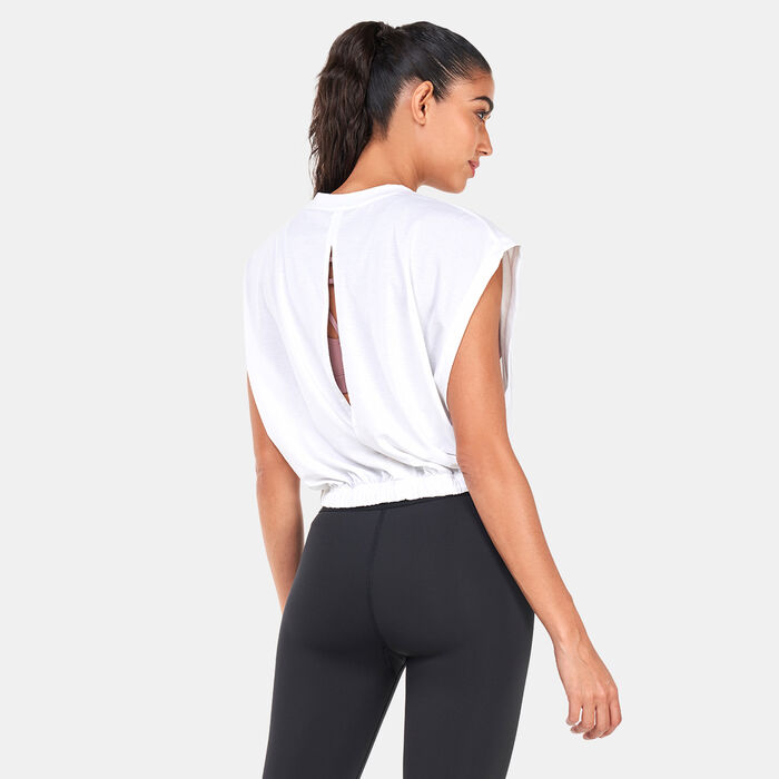 adidas Women's Hyperglam Sleeveless T-Shirt White adidas Women's Hyperglam Sleeveless T-Shirt White image number 1