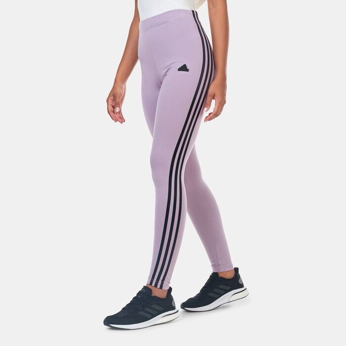 adidas Women's Future Icons 3-Stripes Leggings Purple adidas Women's Future Icons 3-Stripes Leggings Purple image number 0