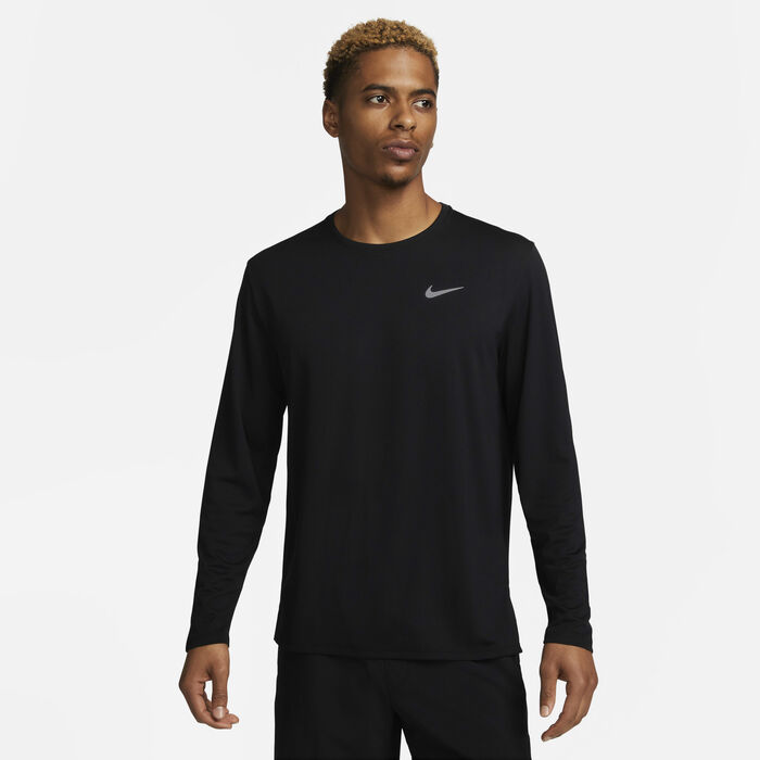 Nike Men's Miler Dri-FIT UV Running Top Black image number 0
