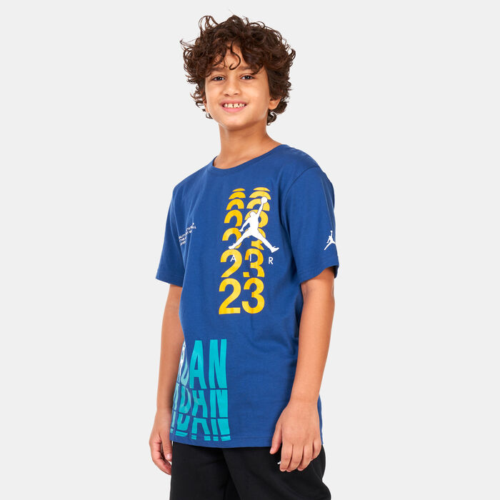 Jordan Kids' All Around Game T-Shirt (Older Kids) Blue Jordan Kids' All Around Game T-Shirt (Older Kids) Blue image number 0
