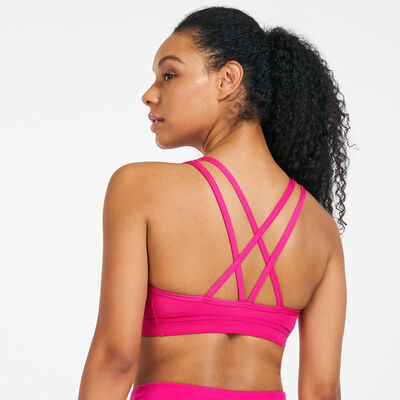 Nike Women's Icon Clash Swoosh Hybrid Sports Bra Red