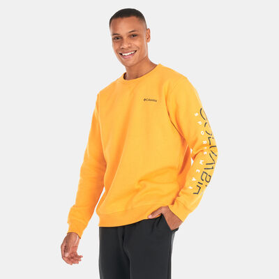 Columbia Men's Columbia™ Logo Fleece Crew Sweatshirt Orange