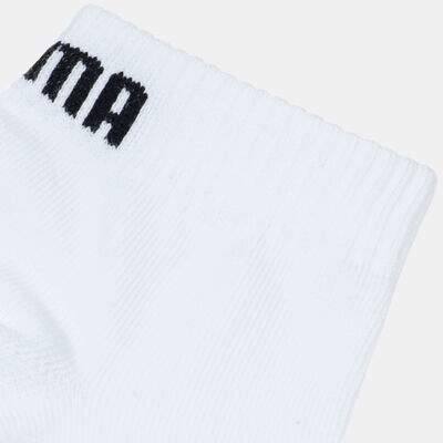 PUMA Logo Quarter Socks (4 Pairs) White