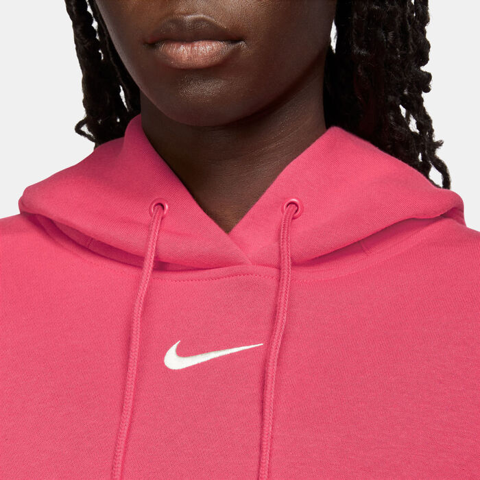 Nike Women's Sportswear Phoenix Fleece Hoodie Pink Nike Women's Sportswear Phoenix Fleece Hoodie Pink image number 2