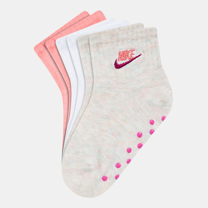 Nike Kids' Gripper Socks - 3 Pack (Baby and Toddler) Beige Nike Kids' Gripper Socks - 3 Pack (Baby and Toddler) Beige image number 0