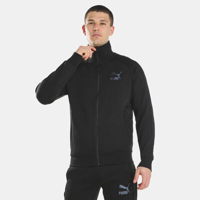 PUMA Men's Iconic T7 Double Knit Track Jacket Black