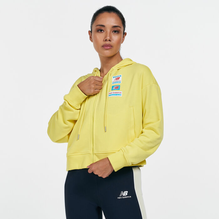 New Balance Women's Essentials Field Day Hoodie yellow New Balance Women's Essentials Field Day Hoodie yellow image number 0