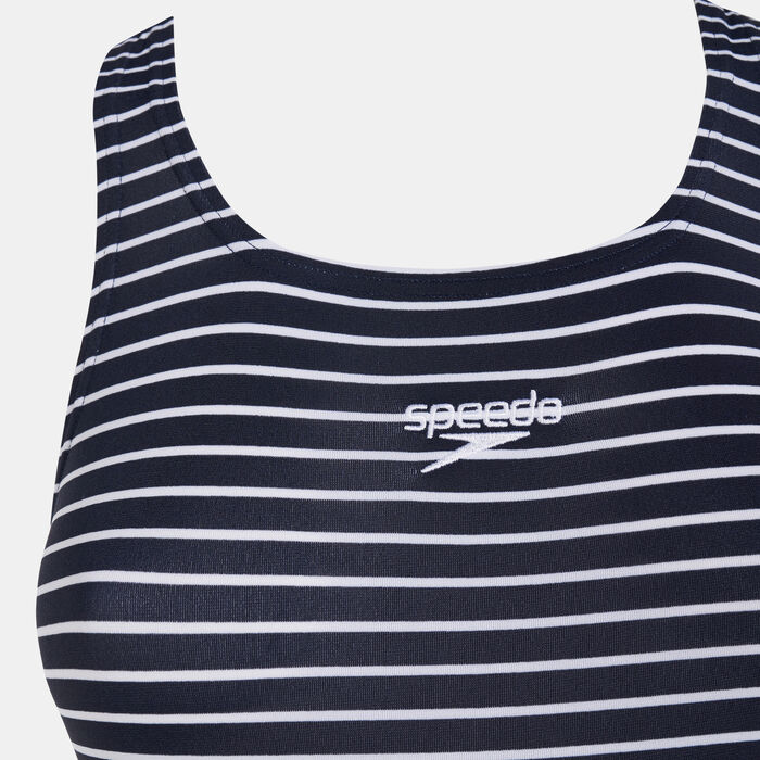 Speedo Women's Essentials Endurance+ Medalist Swimsuit Blue Speedo Women's Essentials Endurance+ Medalist Swimsuit Blue image number 3