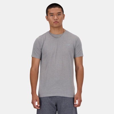 New Balance Men's Sport Essentials Heathertech Running T-Shirt Green