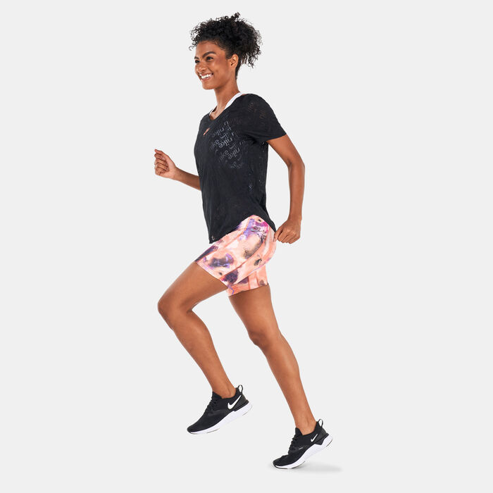 Nike Women's Air Dri-FIT Running T-Shirt Black image number 2