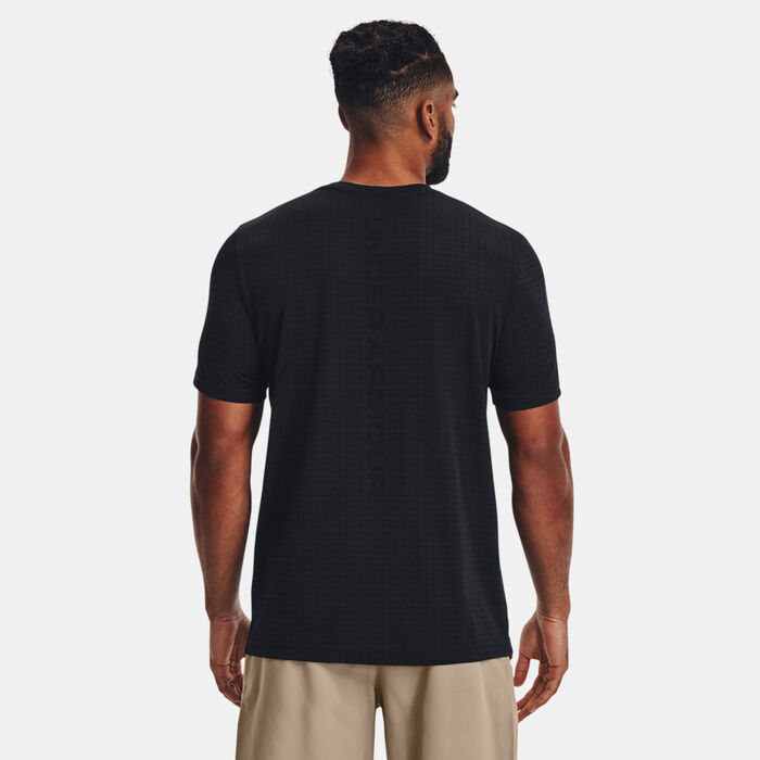 Under Armour Men's Seamless Grid Training T-Shirt Black Under Armour Men's Seamless Grid Training T-Shirt Black image number 1