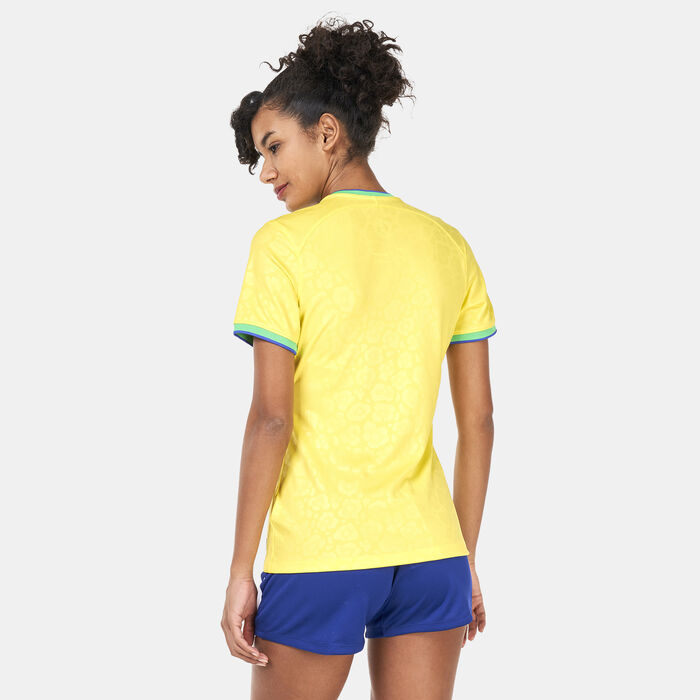 Nike Women's Brazil Dri-FIT Stadium Home Jersey - 2022/23 Green Nike Women's Brazil Dri-FIT Stadium Home Jersey - 2022/23 Green image number 1