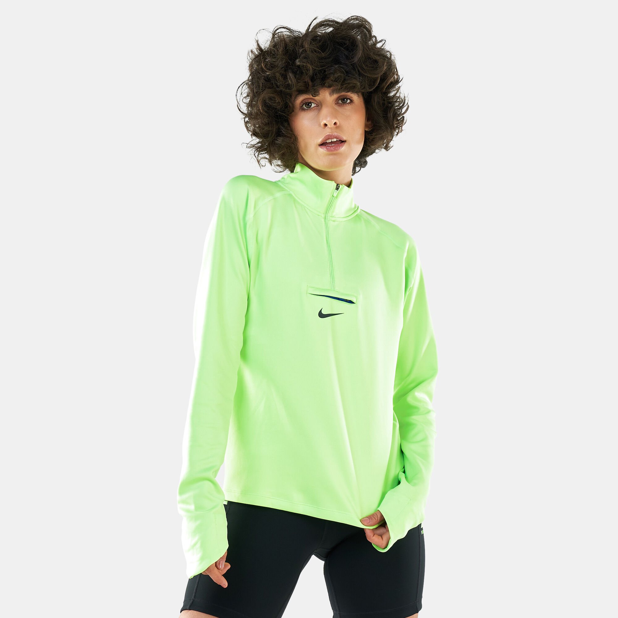 Women s Dri FIT Element Trail Midlayer T Shirt Green Nike in Qatar SSS