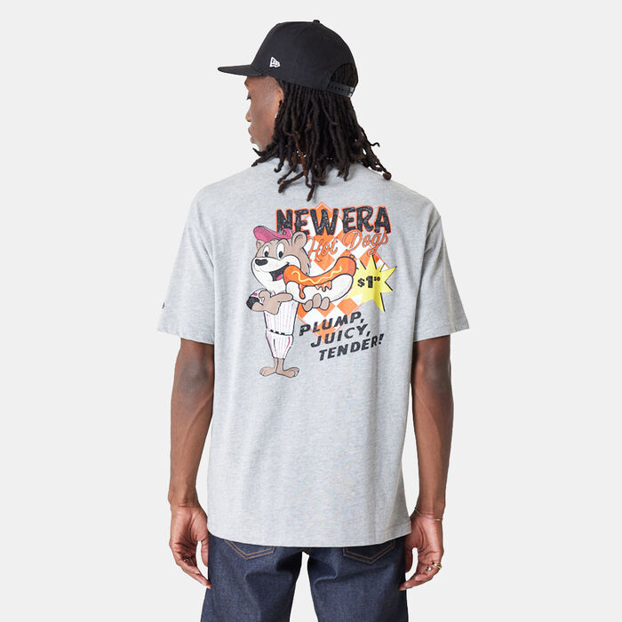 New Era Men's Oversized Character T-Shirt Grey New Era Men's Oversized Character T-Shirt Grey image number 1
