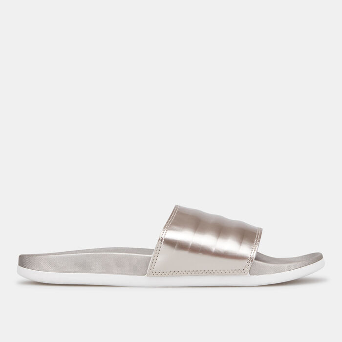 adidas Women's Adilette Comfort Slides Grey adidas Women's Adilette Comfort Slides Grey image number 1