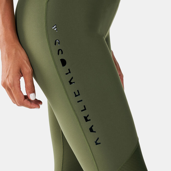 adidas Women’s Karlie Kloss Yoga Flow Leggings Green adidas Women’s Karlie Kloss Yoga Flow Leggings Green image number 3