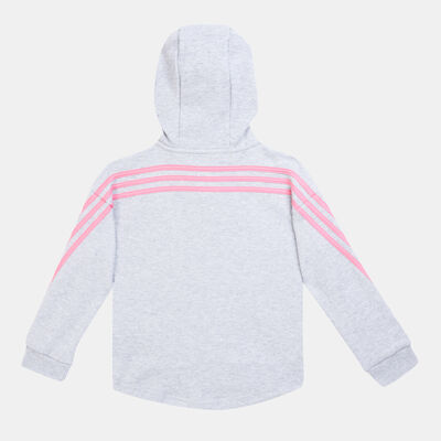 adidas Kids' 3-Stripes Full-Zip Hoodie Grey adidas Kids' 3-Stripes Full-Zip Hoodie Grey