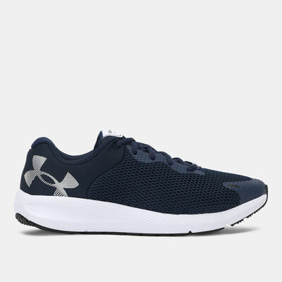 Under Armour Men's UA Charged Pursuit 2 Big Logo Running Shoe Blue Under Armour Men's UA Charged Pursuit 2 Big Logo Running Shoe Blue