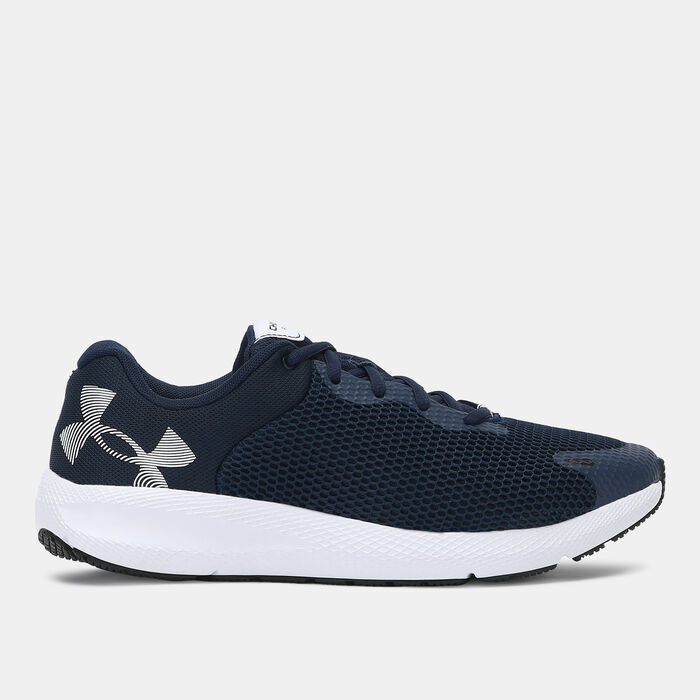 Under Armour Men's UA Charged Pursuit 2 Big Logo Running Shoe Blue Under Armour Men's UA Charged Pursuit 2 Big Logo Running Shoe Blue image number 0