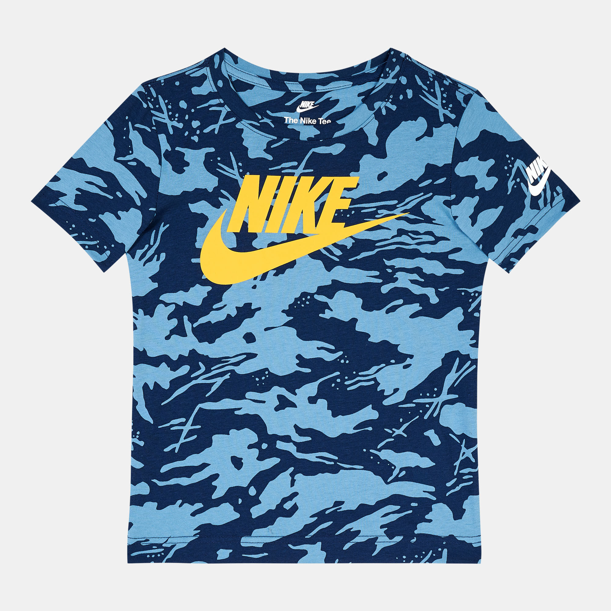 Kids Futura Camo Allover Print T Shirt Blue Nike in Qatar SSS