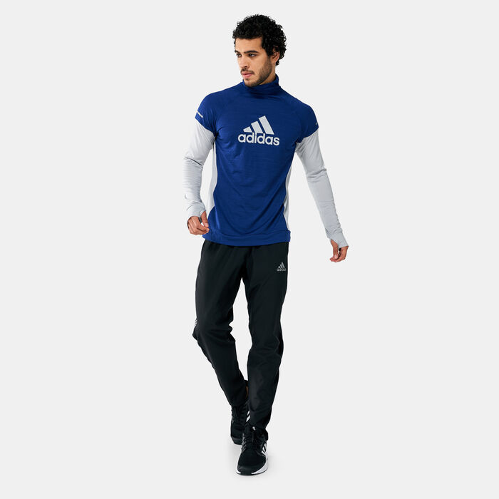 adidas Men's Turtle Graphic Block Long-Sleeve T-Shirt Blue adidas Men's Turtle Graphic Block Long-Sleeve T-Shirt Blue image number 2