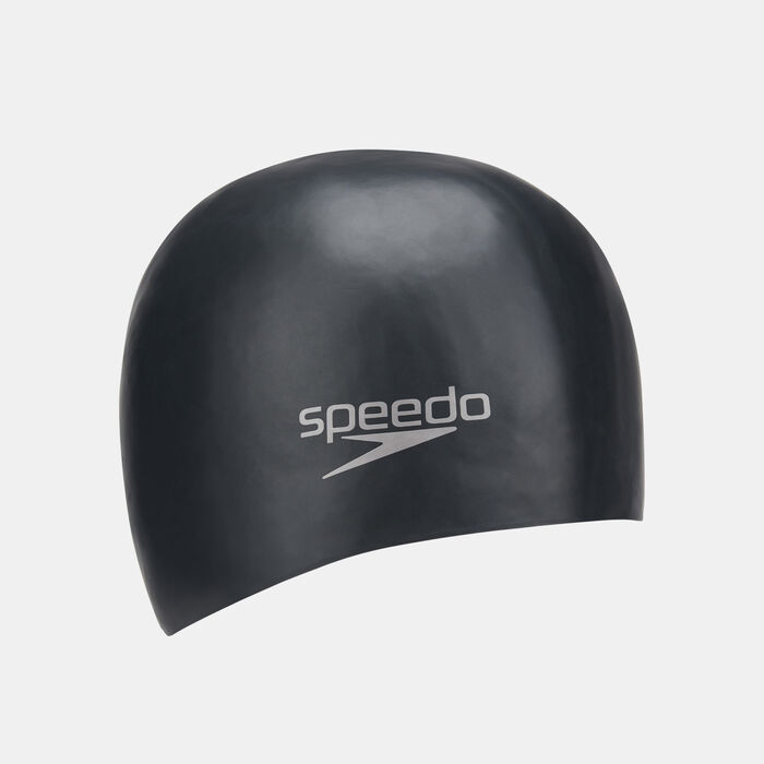 Speedo Plain Moulded Swimming Cap Black Speedo Plain Moulded Swimming Cap Black image number 0