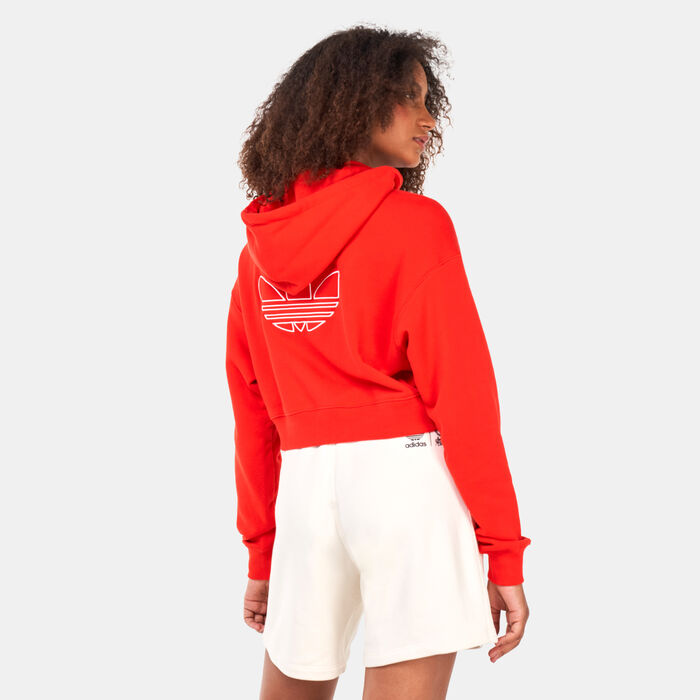 adidas Originals Women's Hoodie Red adidas Originals Women's Hoodie Red image number 1