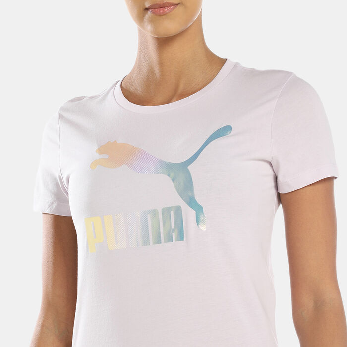 PUMA Women's Crystal Galaxy Graphic T-Shirt Purple PUMA Women's Crystal Galaxy Graphic T-Shirt Purple image number 3