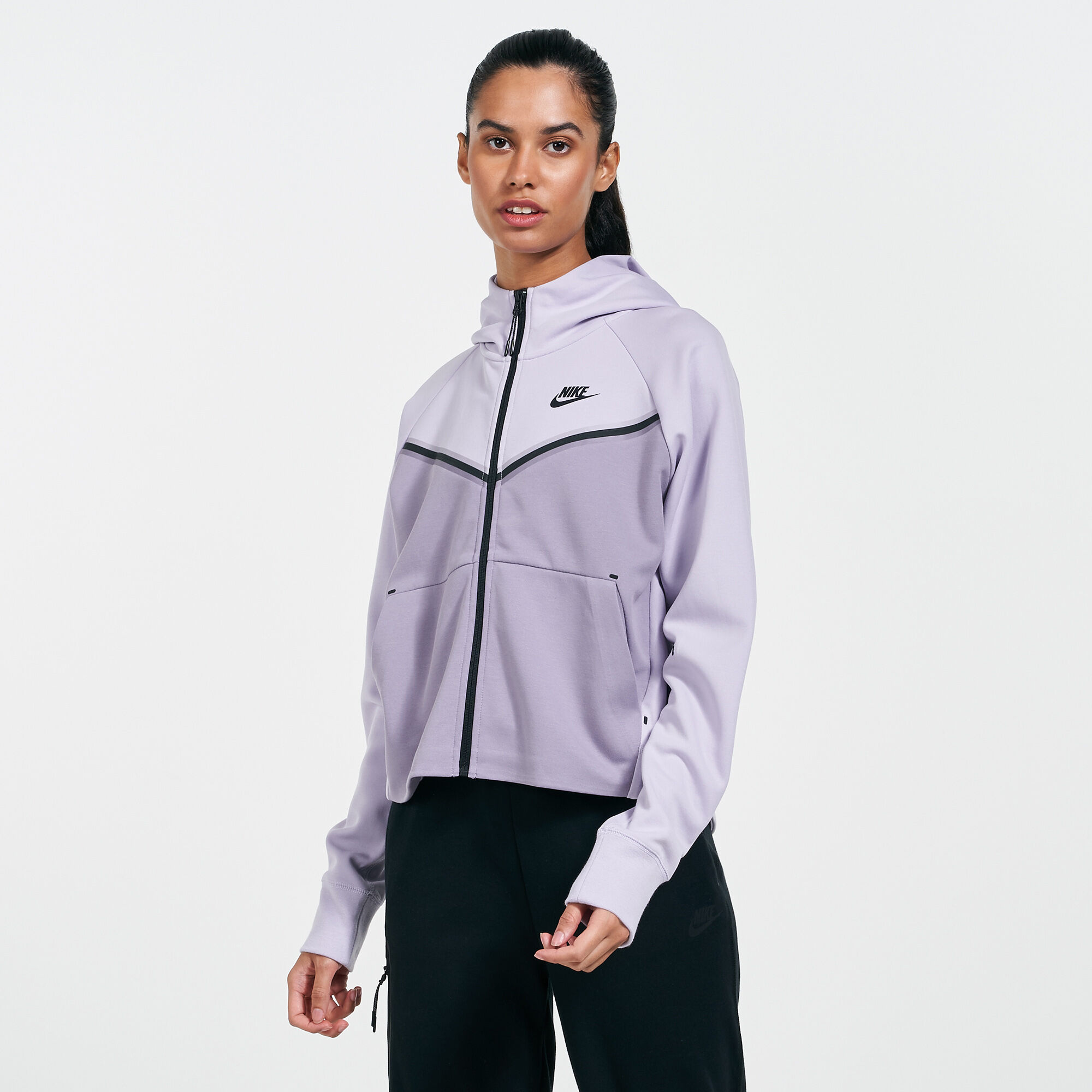 Nike tech fleece hoodie purple hotsell