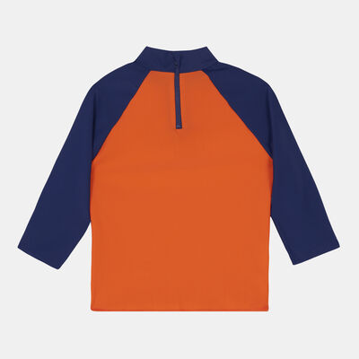 Speedo Kids' Long Sleeve Printed Rash Top Orange Speedo Kids' Long Sleeve Printed Rash Top Orange