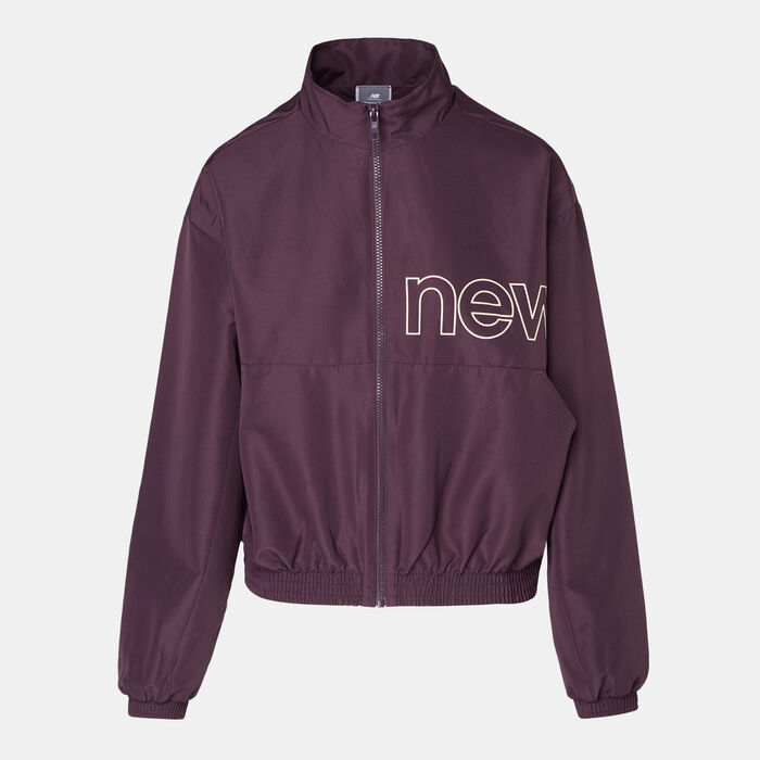 New Balance Women's Colourblock Graphic Jacket Purple New Balance Women's Colourblock Graphic Jacket Purple image number 0