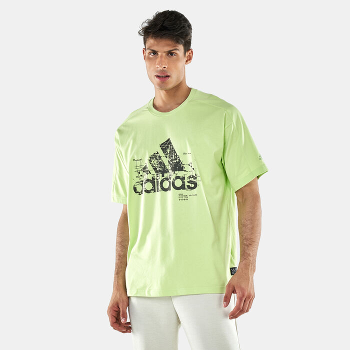 adidas Men's PRSVE Badge Of Sports T-Shirt Green adidas Men's PRSVE Badge Of Sports T-Shirt Green image number 0